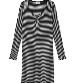 Mads Nørgaard Kjoler*Kjole - Rib - Viskose - Tikina - Black/Vanilla Ice