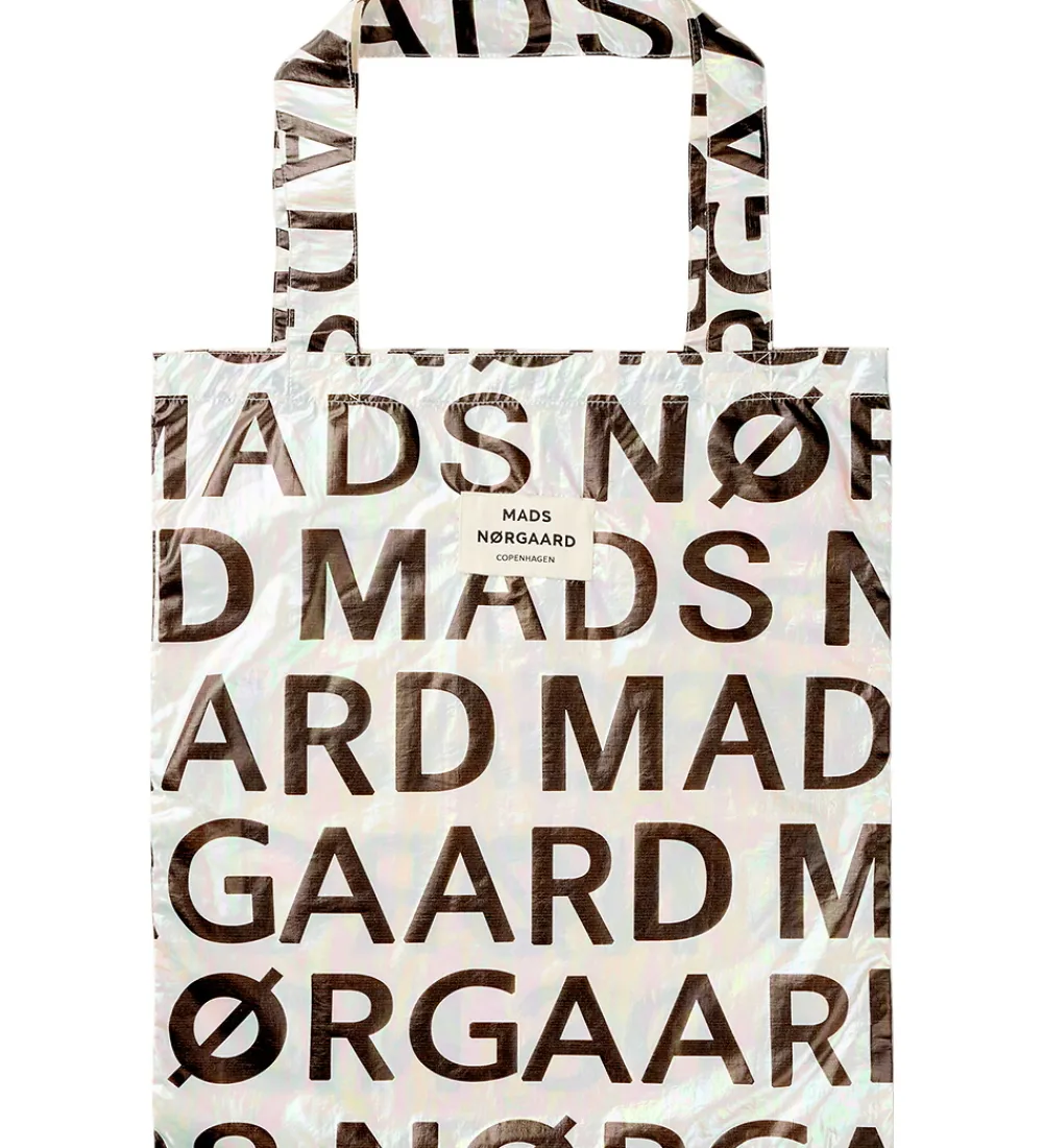 Tasker|Shoppers-Mads Nørgaard Shopper - Sacky Metallic Atoma - Mother Of Pearl