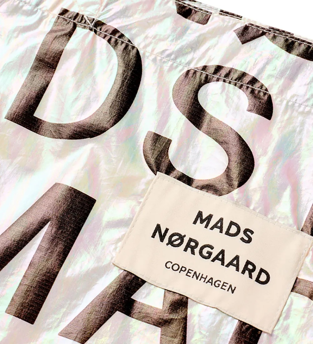 Tasker|Shoppers-Mads Nørgaard Shopper - Sacky Metallic Atoma - Mother Of Pearl