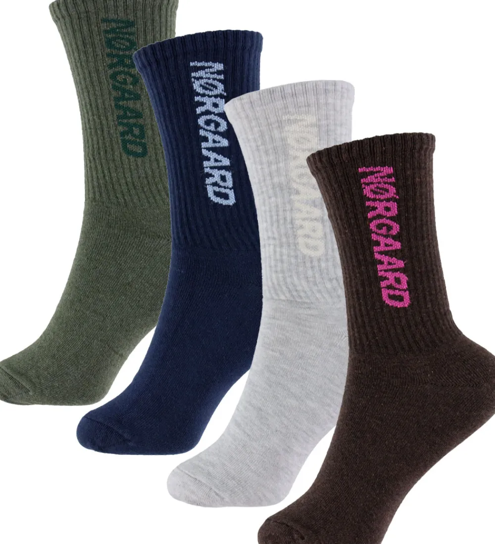Mads Nørgaard Strømper*Strømper - Sock Box Logo Step up - 4-pak - Multi