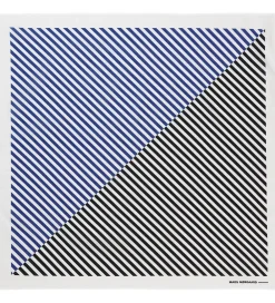 Mads Nørgaard Tørklæder*Tørklæde - 55x55cm - Bluing/Jet Black Stribet