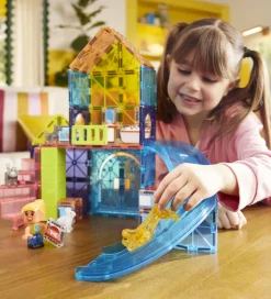 Magnetlegetøj|Konstruktionslegetøj-Magna-Tiles Magna Tiles Magnetsæt - 50 Dele - Pet Playhouse + MicroMAGS
