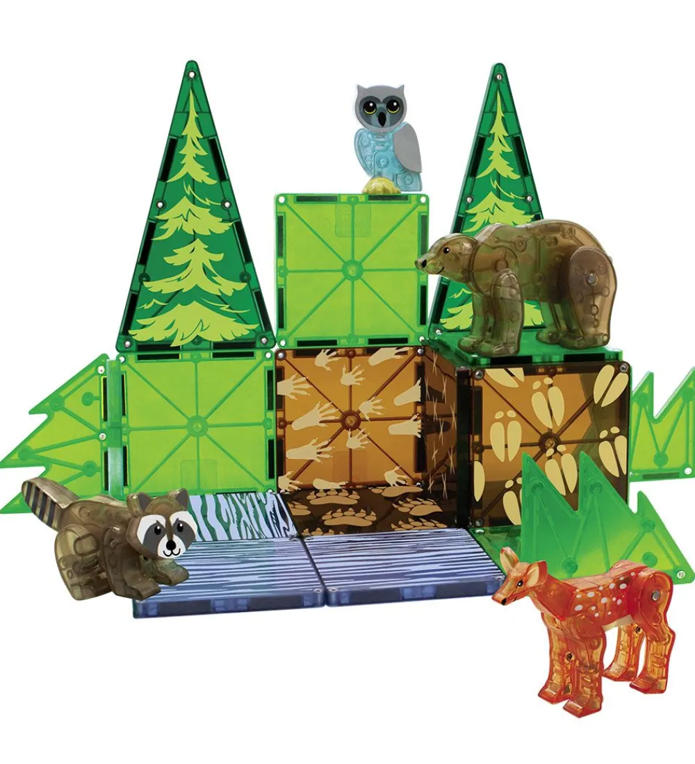 Magnetlegetøj-Magna-Tiles Magnetsæt - 25 Dele - Forest Animals