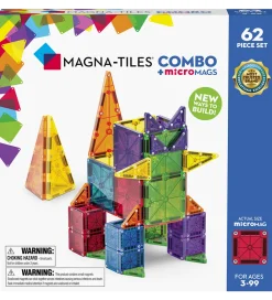 Magnetlegetøj-Magna-Tiles Magnetsæt - 62 Dele - MicroMAGS & Combo