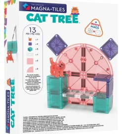 Magna-Tiles Magnetlegetøj|Konstruktionslegetøj*Magnetsæt - 13 Dele - Cat Tree + MicroMAGS
