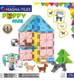Magnetlegetøj|Konstruktionslegetøj-Magna-Tiles Magnetsæt - 27 Dele - Doggy Daycare + MicroMAGS