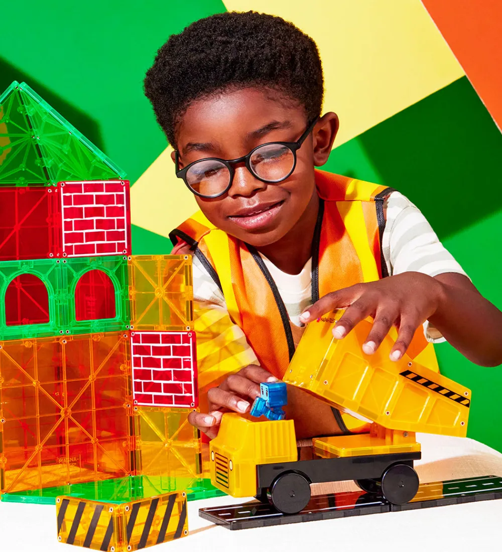 Magnetlegetøj-Magna-Tiles Magnetsæt - 50 Dele - Builder XL + MicroMAGS