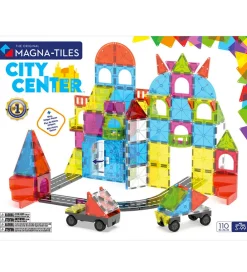 Magna-Tiles Magnetlegetøj|Konstruktionslegetøj*Magnetsæt - 110 Dele - City Center + MicroMAGS