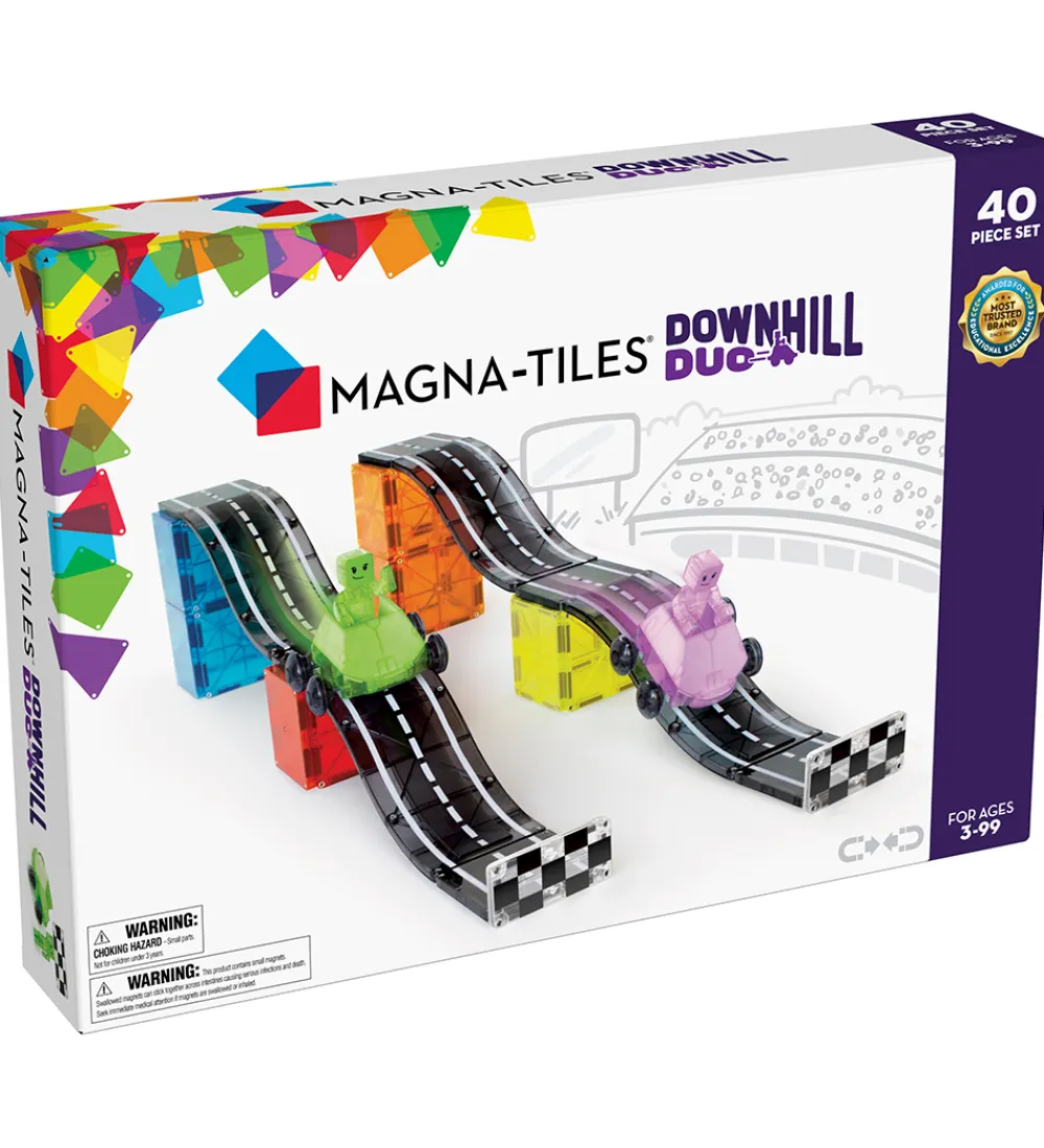 Magnetlegetøj-Magna-Tiles Magnetsæt - Downhill Duo - 40 Dele