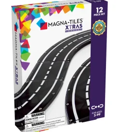 Magnetlegetøj-Magna-Tiles Magnetsæt - XTRAS Roads - 12 Dele