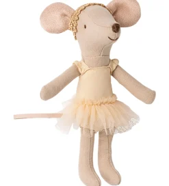 Dukker Og Tilbehør-Maileg Balletdanser Mus m. Stativ - Julie - Storesøster - Beige