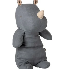 Bamser-Maileg Bamse - Safari Friends - Næsehorn - Medium - Støvet Blå