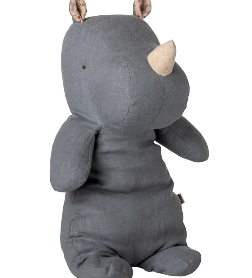 Bamser-Maileg Bamse - Safari Friends - Næsehorn - Medium - Støvet Blå