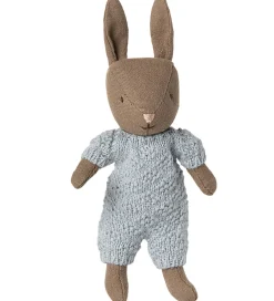 Maileg Dukker Og Tilbehør*Hare - Micro - Strikket Dragt - Brun/Blå