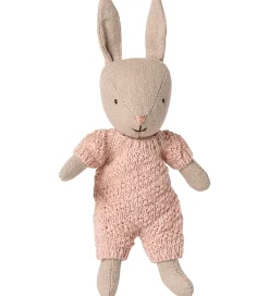 Maileg Dukker Og Tilbehør*Hare - Micro - Strikket Dragt - Sand/Rosa