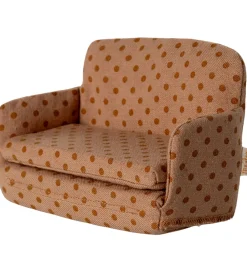 Dukker Og Tilbehør-Maileg Miniature Sofaseng - Mus -Prikker