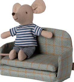 Maileg Dukker Og Tilbehør*Miniature Sofaseng - Mus - Tern