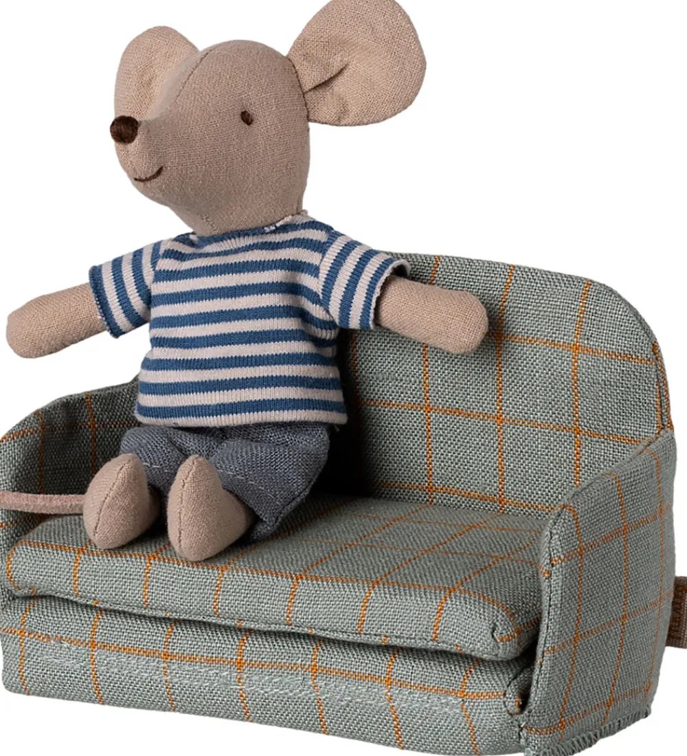Maileg Dukker Og Tilbehør*Miniature Sofaseng - Mus - Tern