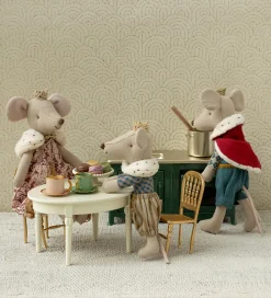 Maileg Dukker Og Tilbehør*Miniature Vintage Spisebord - Mus - Råhvid
