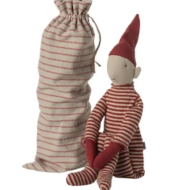 Julepynt-Maileg Nisse - Stor - 51 cm - Langbenet i Stofpose