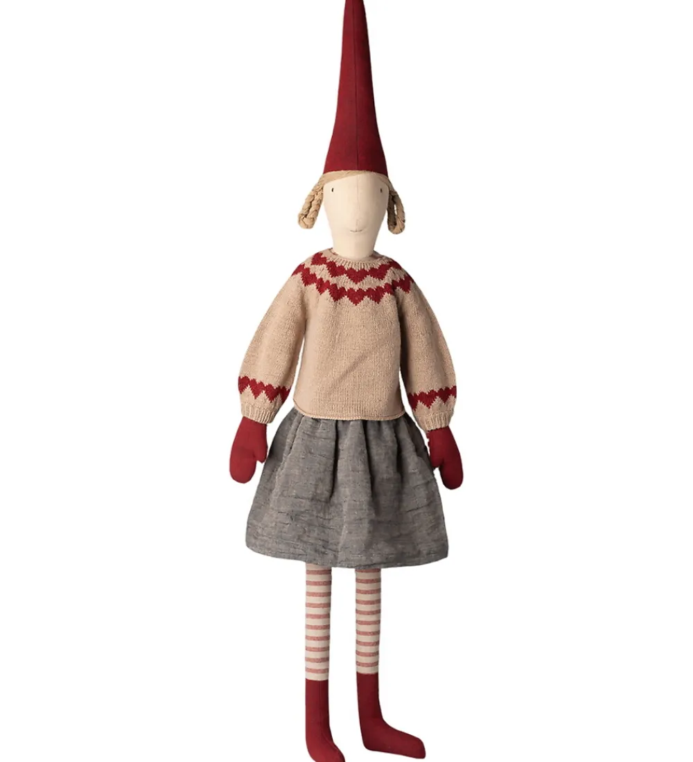 Maileg Julepynt|Dekoration*Nissepige - Str. 6 - Nederdel og Strikket Sweater