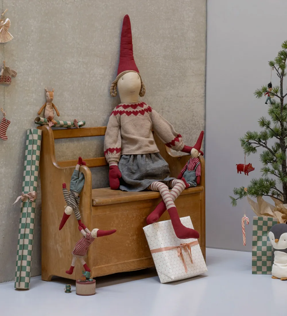 Maileg Julepynt|Dekoration*Nissepige - Str. 6 - Nederdel og Strikket Sweater