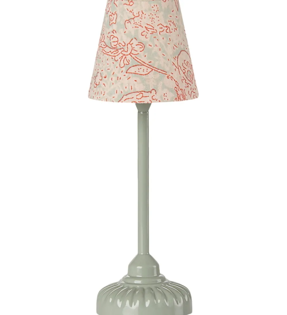 Dukker Og Tilbehør-Maileg Vintage Gulvlampe - Mus - Mint