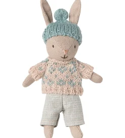 Dukker Og Tilbehør-Maileg Vinter Hare - Micro - Sand/Mint