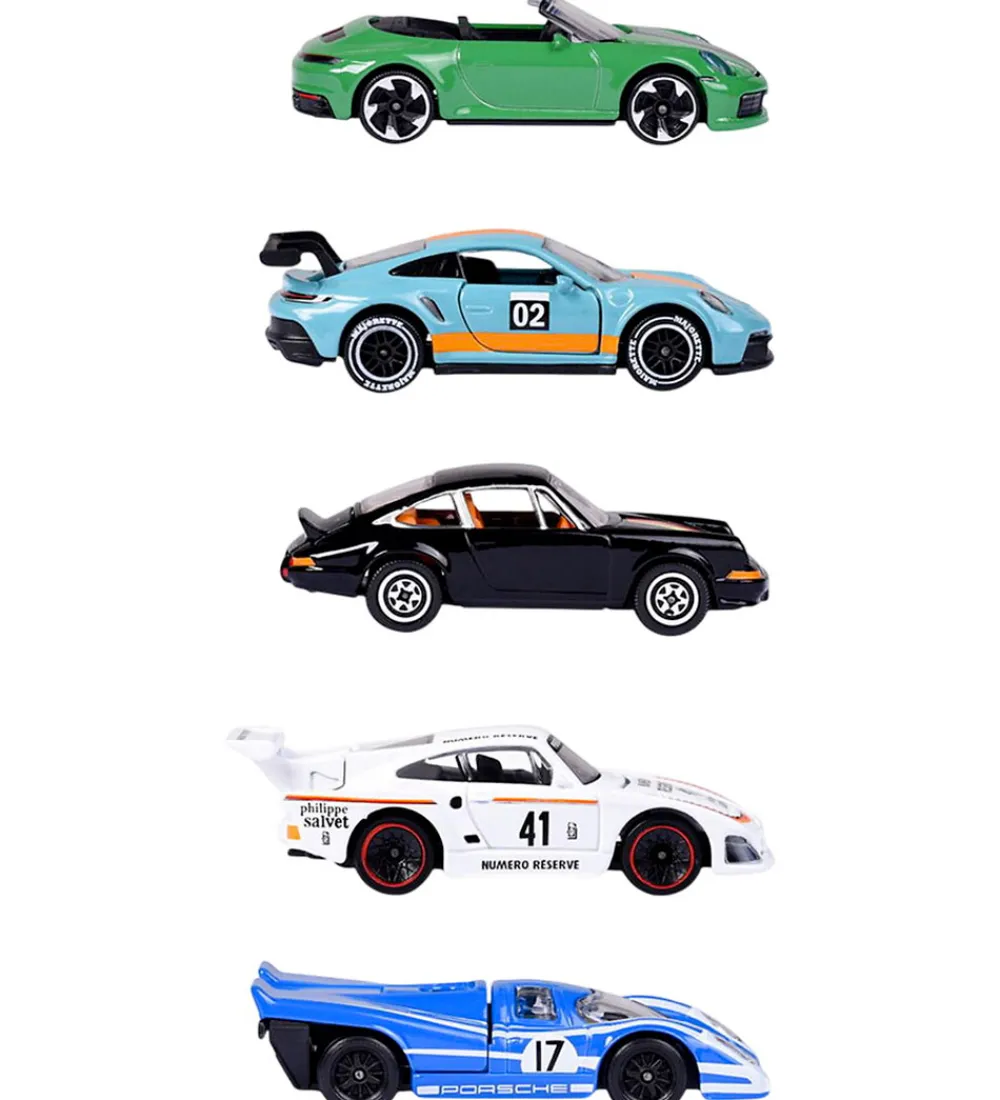 Majorette Biler, Tog Og Køretøjer*Biler - Porsche - 5-pak