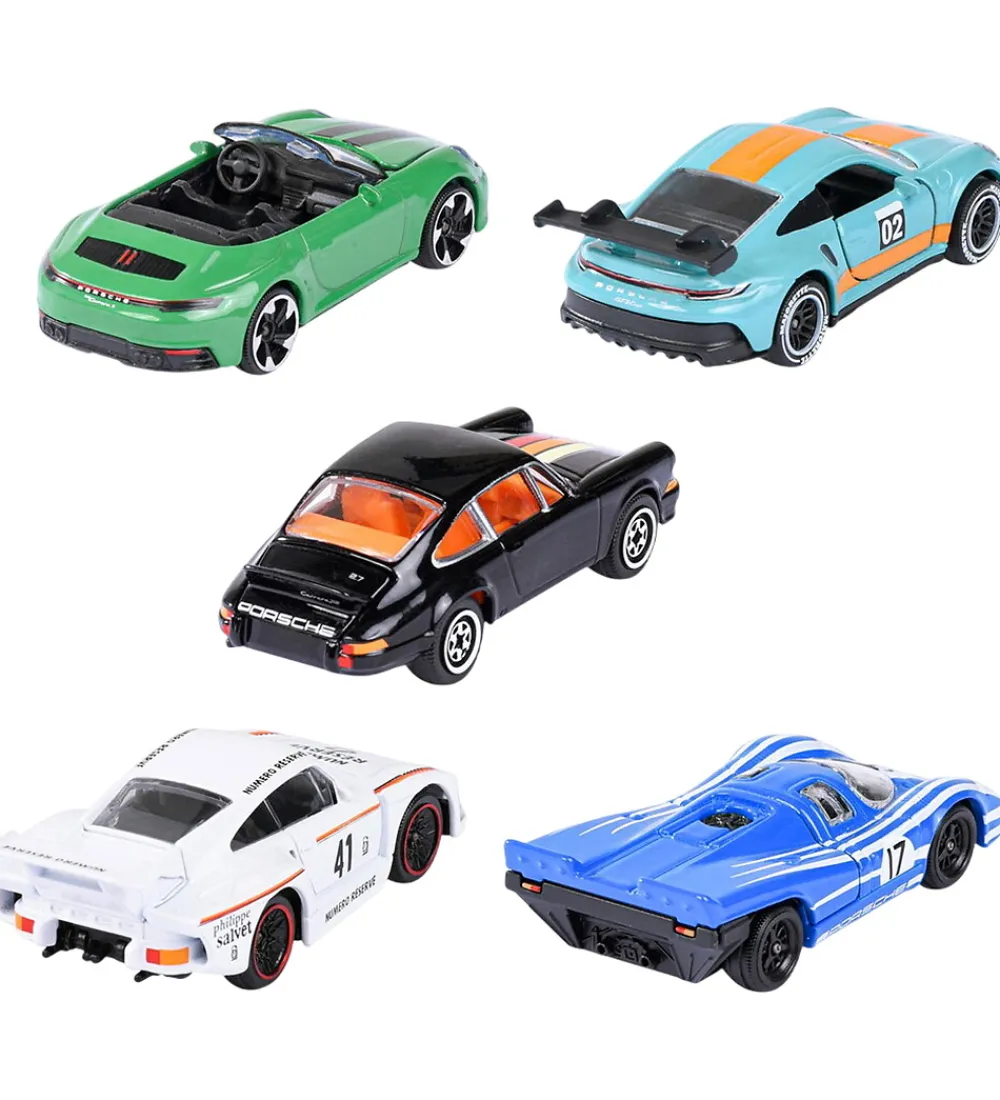 Majorette Biler, Tog Og Køretøjer*Biler - Porsche - 5-pak