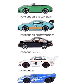 Majorette Biler, Tog Og Køretøjer*Biler - Porsche - 5-pak