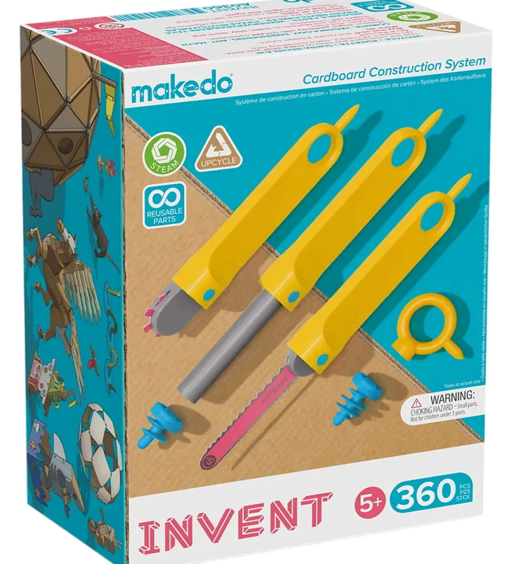 MakeDo Kreativ Leg|Kreasæt*Værktøj til Pap - Invent - 360 Dele