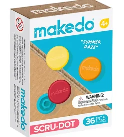 MakeDo Kreativ Leg|Kreasæt*Værktøj til Pap - Scru-Dot - 36 Dele - Summer Daze