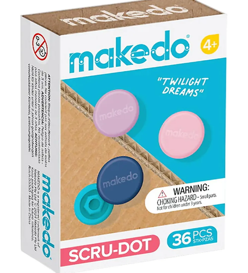 Rolleleg|Legeværktøj-MakeDo Værktøj til Pap - Scru-Dot - 36 Dele - Twilight Dream
