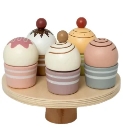 Legemad-MaMaMeMo Legemad - Cupcakes På Kagefad - Træ