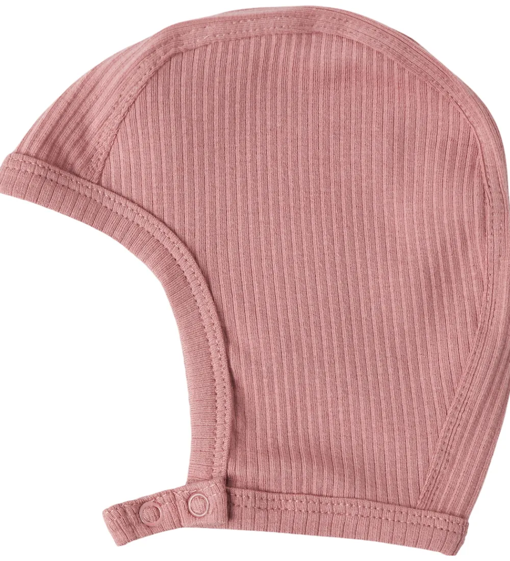 MarMar Babyhjelme*Babyhjelm - Rib - Modal - Rose Parfait