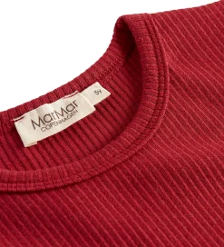 Juletøj-MarMar Bluse - Rib/Modal - Hibiscus Red