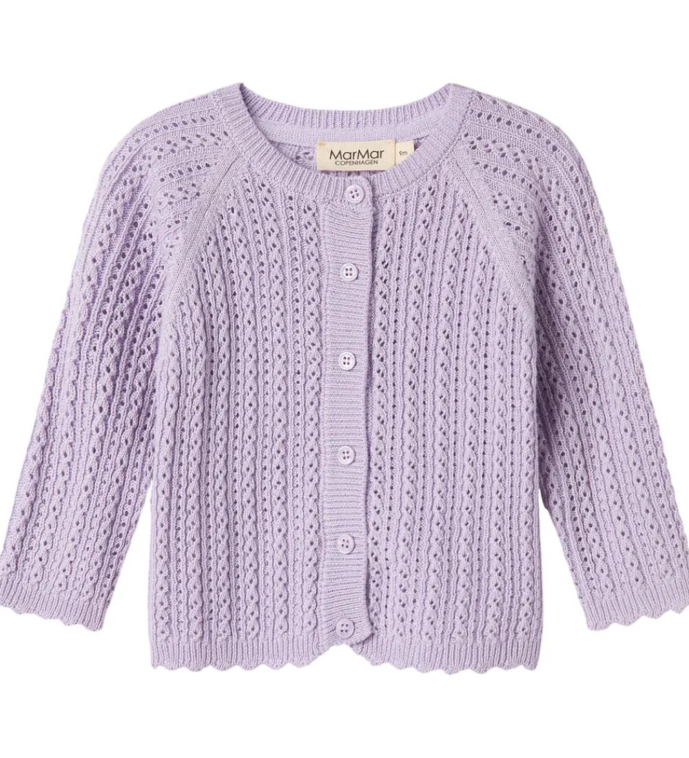 MarMar Striktrøjer*Cardigan - Totti - Uld/Bomuld - Amethyst