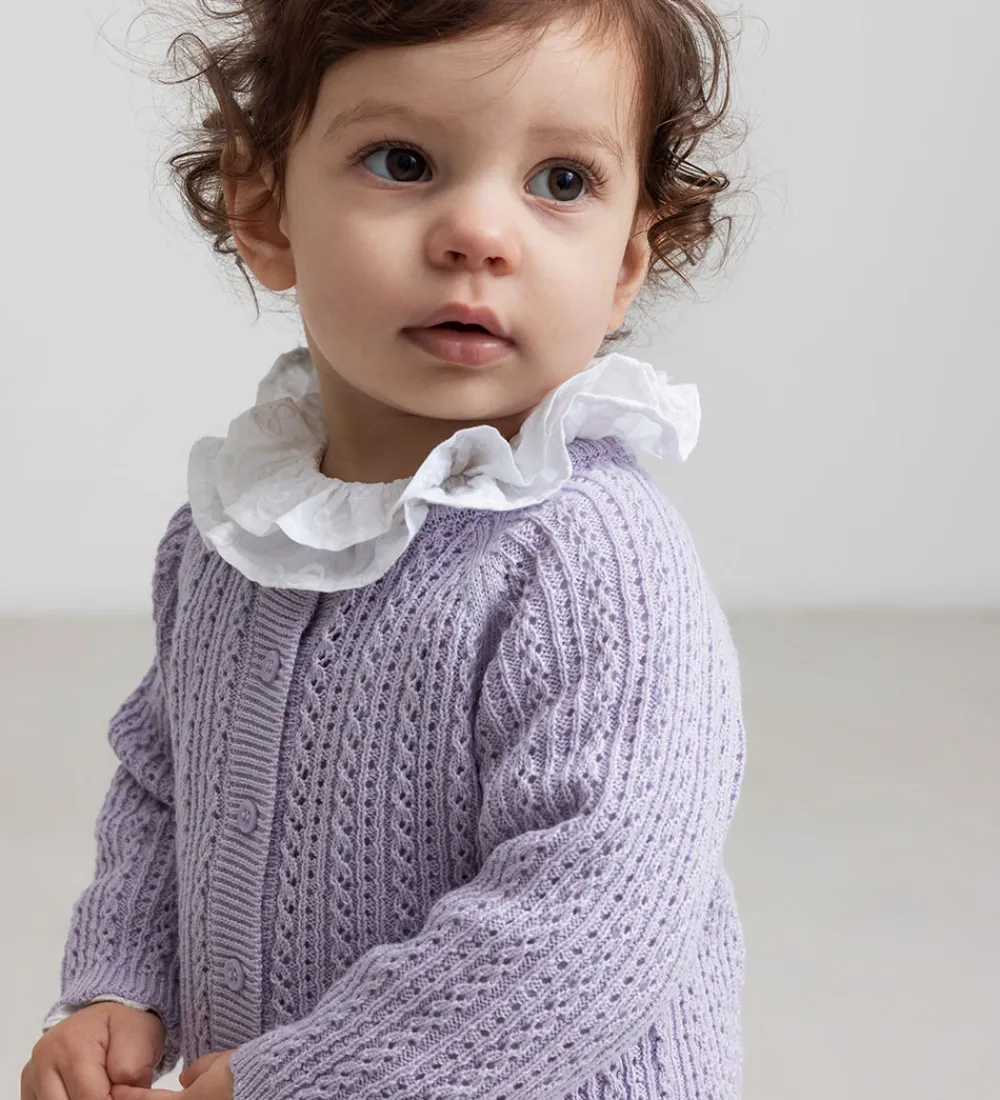 MarMar Striktrøjer*Cardigan - Totti - Uld/Bomuld - Amethyst