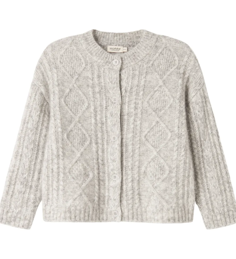 Striktrøjer-MarMar Cardigan - Uld - Morning Dew Mel.ange