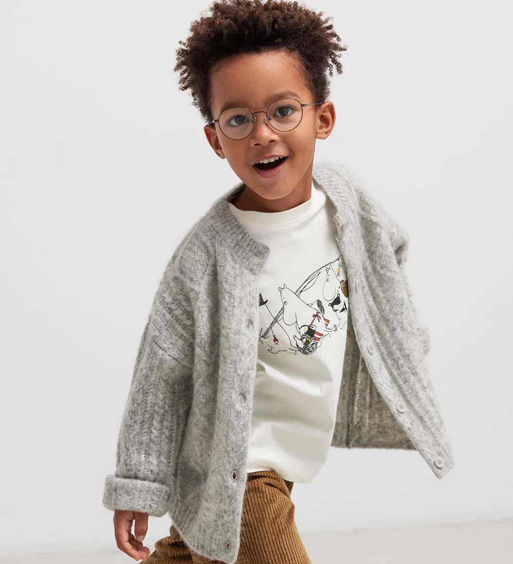 Striktrøjer-MarMar Cardigan - Uld - Morning Dew Mel.ange