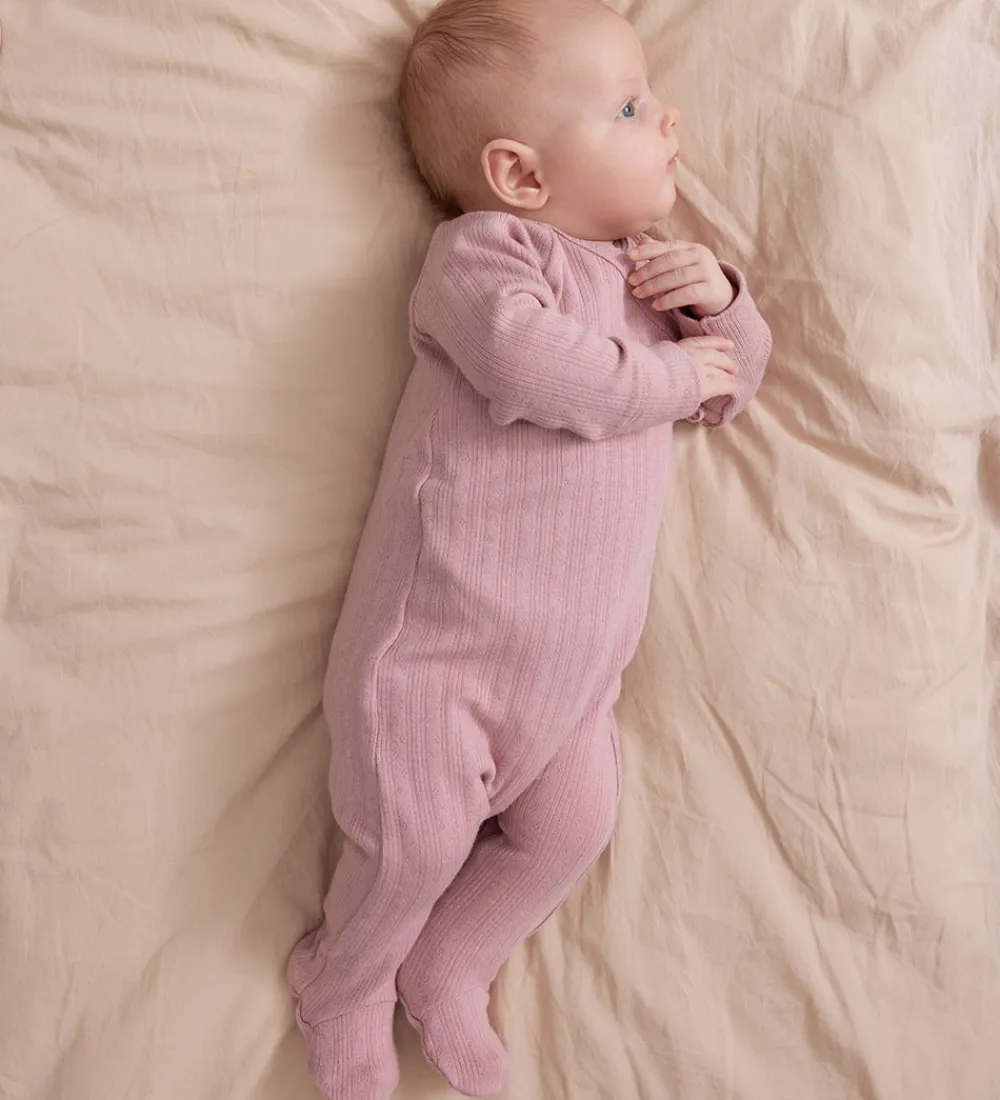 Heldragter-MarMar Heldragt m. Fødder - Modal - Rib - Rubetta - Soft Berry