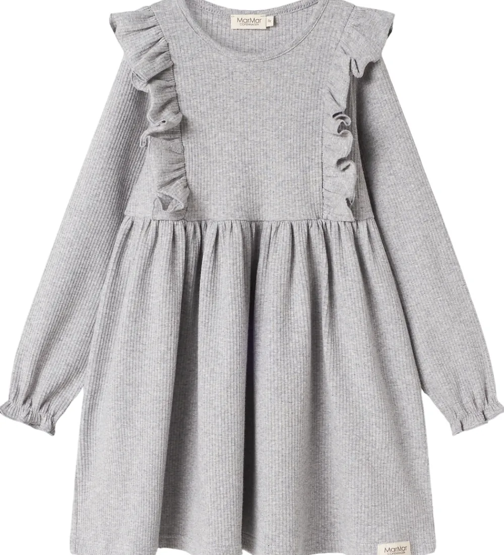 MarMar Kjoler*Kjole - Rib/Modal - Dikte - Light Grey Melange