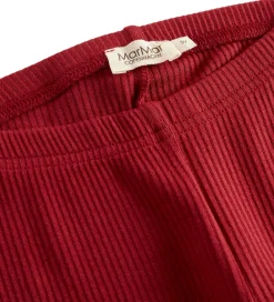 MarMar Leggings|Juletøj*Leggings - Rib/Modal - Hibiscus Red