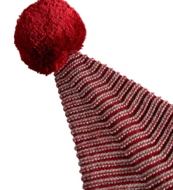 MarMar Juletøj|Huer Og Hatte*Nissehue - Strik - Alfen - Hibiscus Red Stripe
