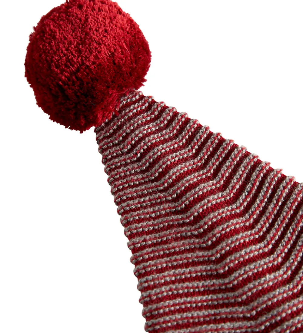 MarMar Juletøj|Huer Og Hatte*Nissehue - Strik - Alfen - Hibiscus Red Stripe