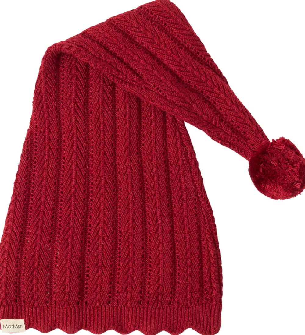 MarMar Juletøj*Nissehue - Strik - Alfen - Hibiscus Red