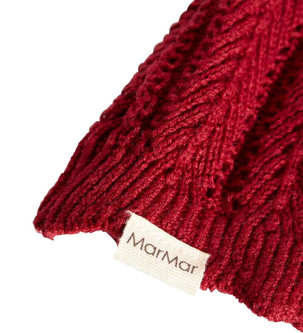 MarMar Juletøj*Nissehue - Strik - Alfen - Hibiscus Red