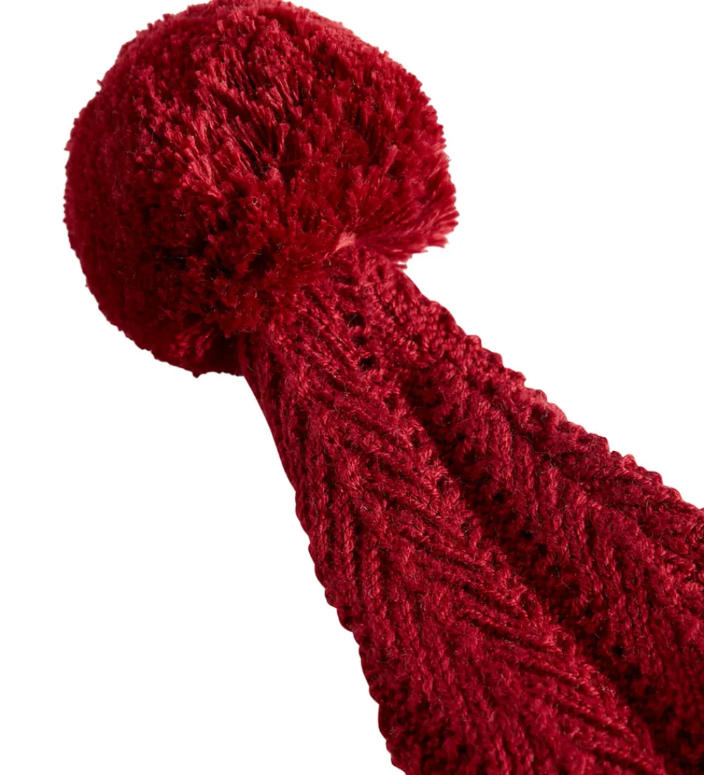 MarMar Juletøj*Nissehue - Strik - Alfen - Hibiscus Red