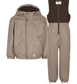 MarMar Regntøj*Regntøj m Fleece - PU - Obo - Brown Stripe